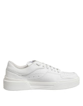 Dolce & Gabbana White Miami Leather Low Top Sneakers Shoes